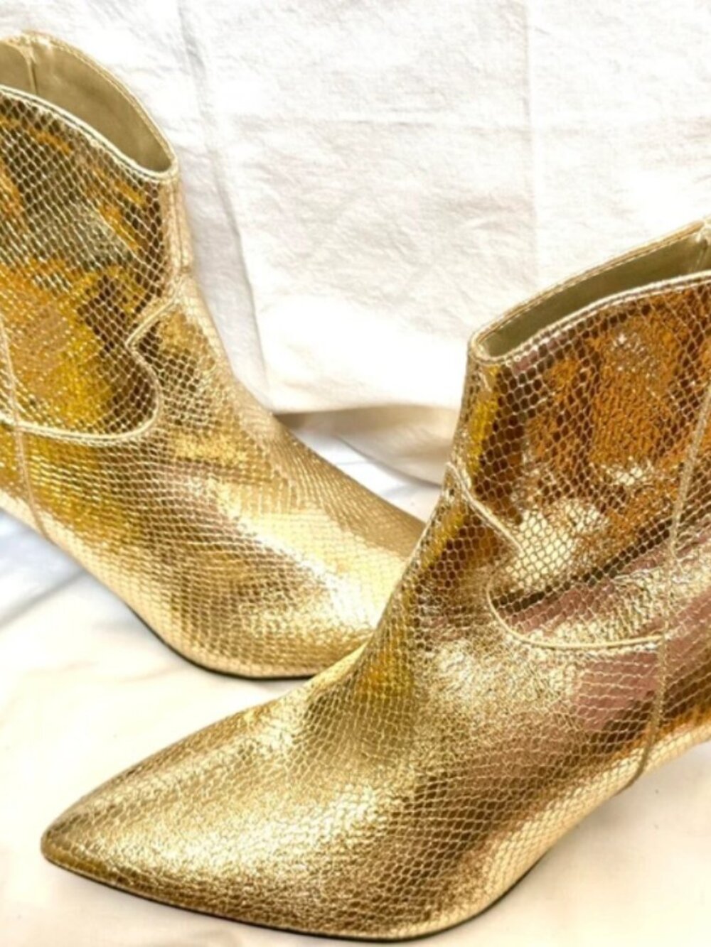 Gold Guess Ankle Boot -11